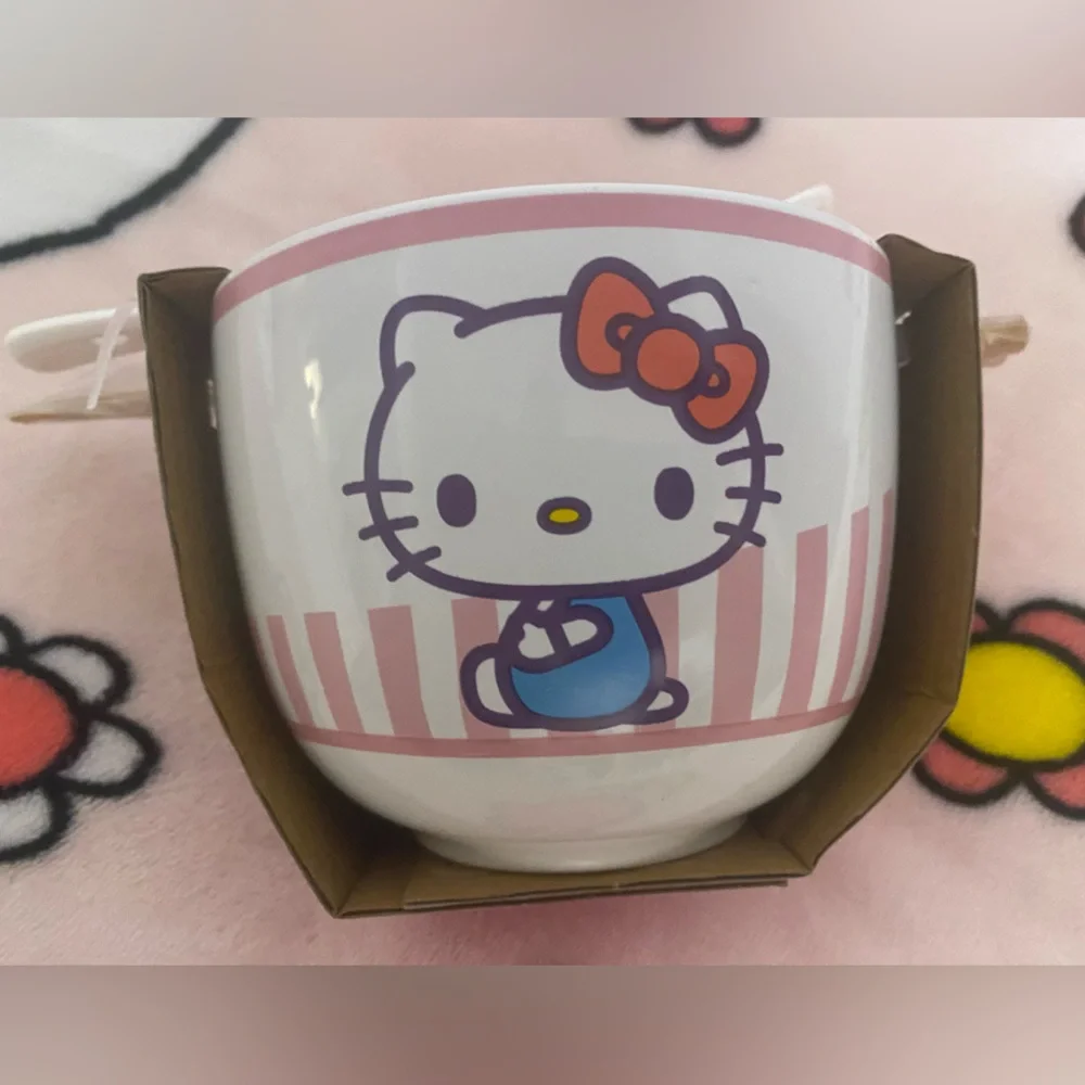 Hello Kitty Pink and Blue Dinnerware Bowl